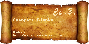 Csengery Bianka névjegykártya
