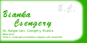 bianka csengery business card